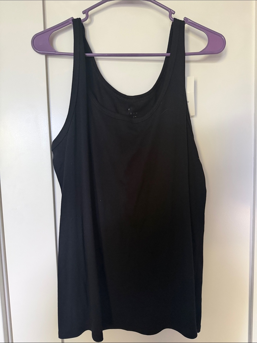 Women's Black Tank Top - Classic Scoop Neck